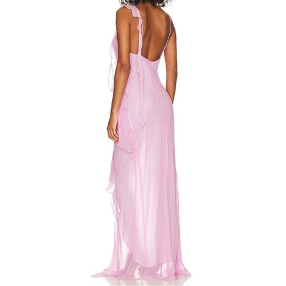 Amanda Uprichard X Revolve Cassilda Gown in Baby Pink NWOT Size XL - Picture 3 of 3